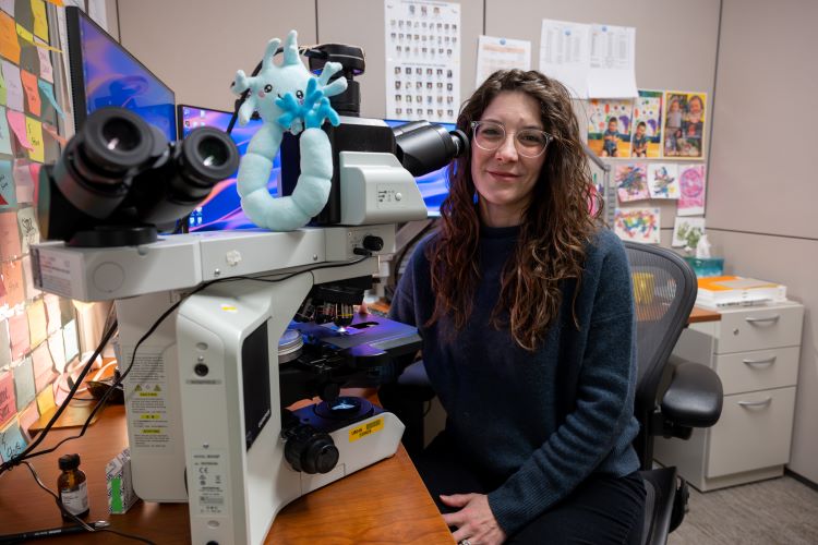 Dr. Sara Stone in her office.
